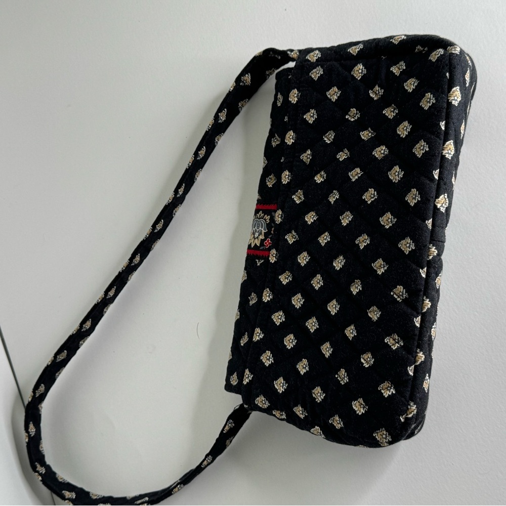 Vera Bradley Black and Red Geometric Shoulder Bag - Picture 3 of 4